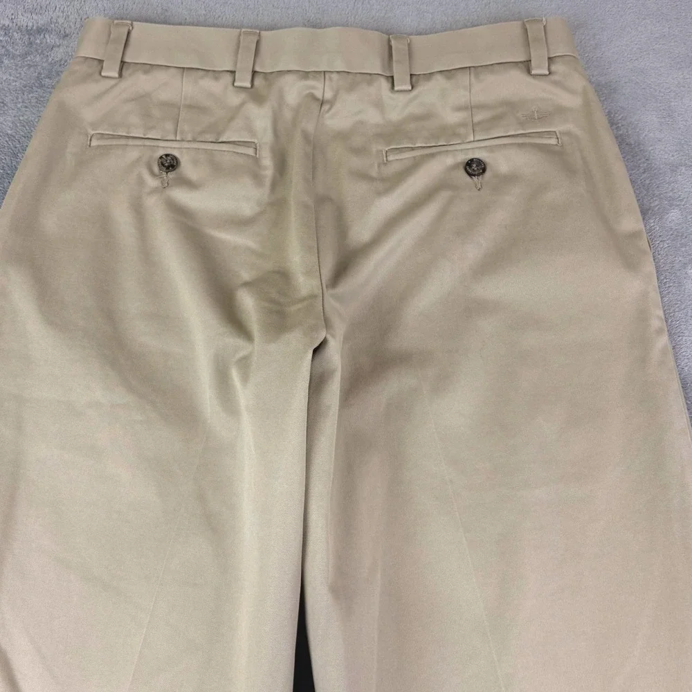 Dockers 32x34 Khaki Pants D2 Straight Fit Flat Front Chino Business Casual Work